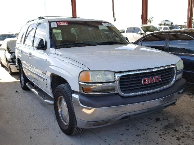 1GKEC13V82R160737 - 2002 GMC YUKON WHITE photo 1