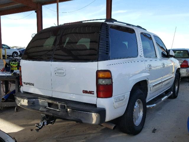 1GKEC13V82R160737 - 2002 GMC YUKON WHITE photo 4