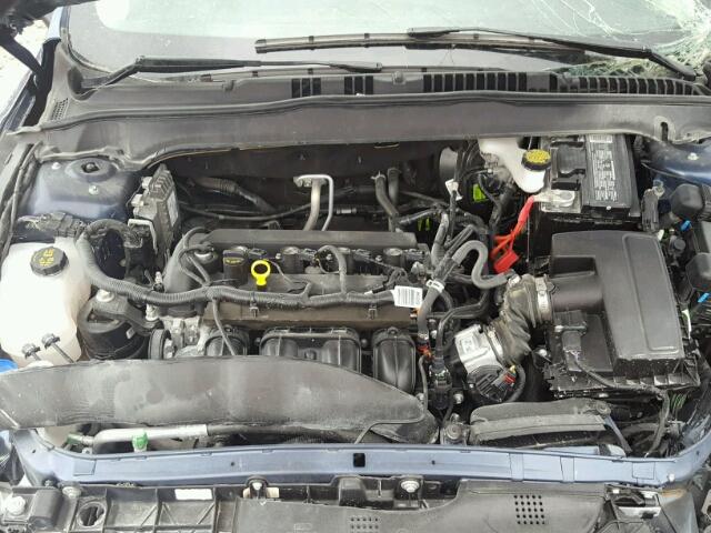 3FA6P0H77JR129514 - 2018 FORD FUSION SE BLUE photo 7