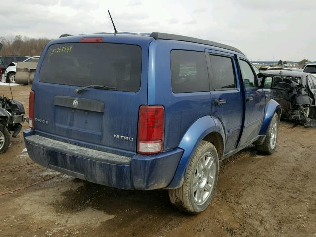 1D4PT2GK7AW152271 - 2010 DODGE NITRO SE BLUE photo 4