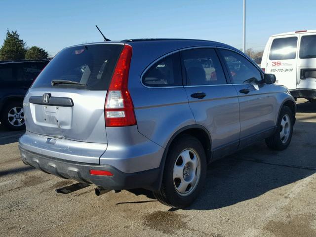 JHLRE38327C035126 - 2007 HONDA CR-V LX BLUE photo 4