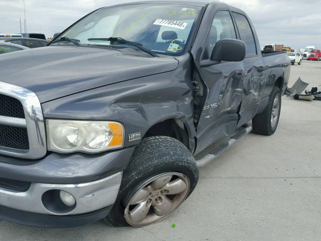 1D7HA18D64S678569 - 2004 DODGE RAM 1500 S GRAY photo 9