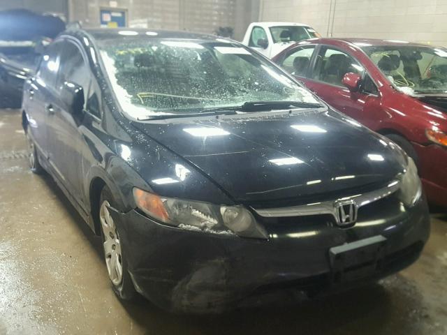 1HGFA16557L070474 - 2007 HONDA CIVIC LX BLACK photo 1