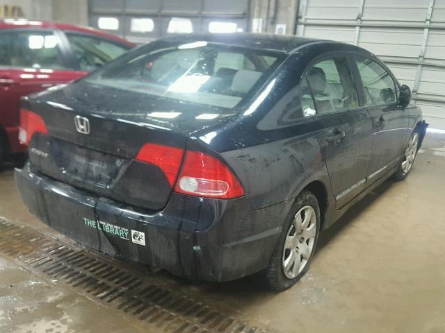 1HGFA16557L070474 - 2007 HONDA CIVIC LX BLACK photo 4