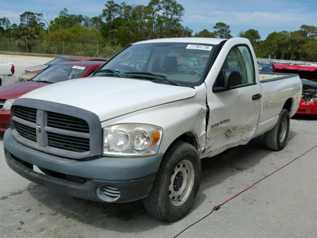 1D7HA16K37J629146 - 2007 DODGE RAM 1500 S WHITE photo 2