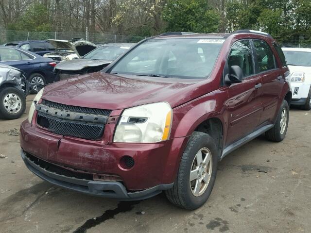 2CNDL13F876080496 - 2007 CHEVROLET EQUINOX LS MAROON photo 2