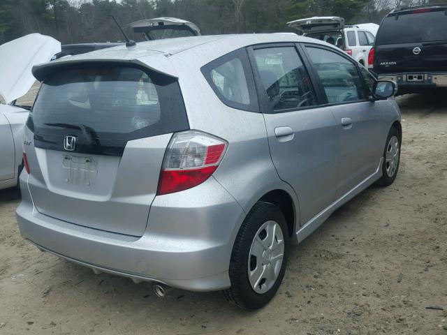 JHMGE8H58CS005498 - 2012 HONDA FIT SPORT SILVER photo 4