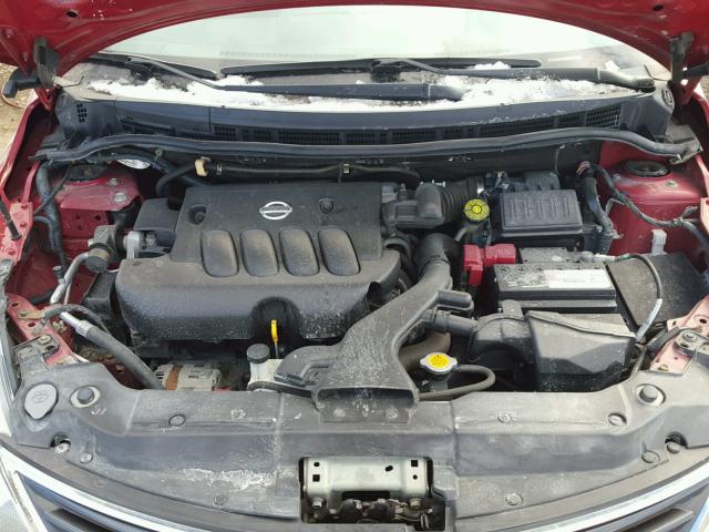 3N1BC1AP4BL359653 - 2011 NISSAN VERSA S RED photo 7