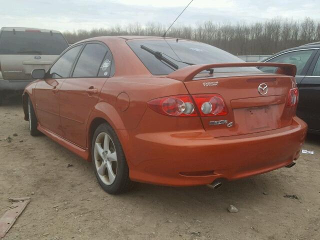 1YVFP84DX45N57888 - 2004 MAZDA 6 S ORANGE photo 3