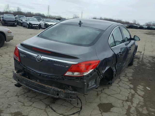 W04GW5EV7B1069130 - 2011 BUICK REGAL CXL GRAY photo 4