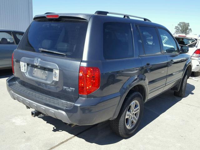 2HKYF18585H565727 - 2005 HONDA PILOT EXL GRAY photo 4