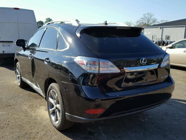 2T2ZK1BA0CC074179 - 2012 LEXUS RX 350 BLACK photo 3