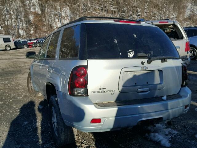 1GNDT13S072126599 - 2007 CHEVROLET TRAILBLAZE SILVER photo 3