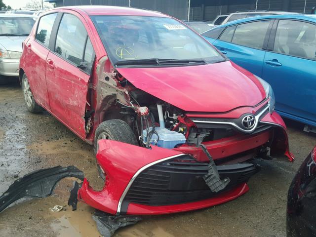 VNKKTUD35FA036305 - 2015 TOYOTA YARIS RED photo 1