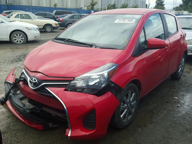 VNKKTUD35FA036305 - 2015 TOYOTA YARIS RED photo 2