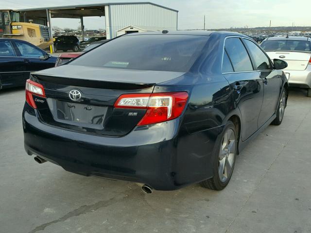 4T1BK1FK7CU520822 - 2012 TOYOTA CAMRY SE BLUE photo 4