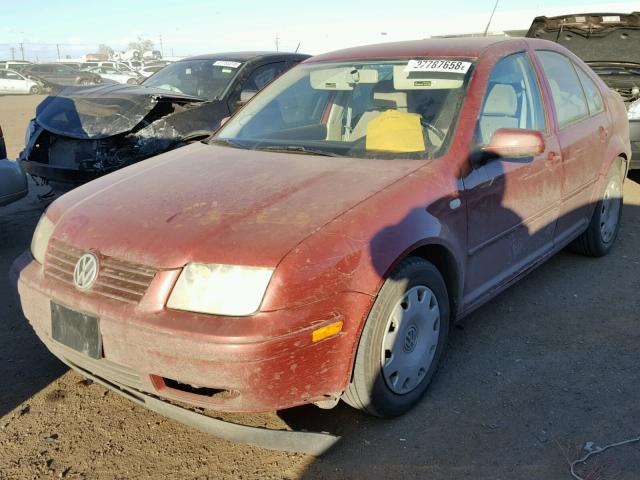 3VWSC29M8YM113203 - 2000 VOLKSWAGEN JETTA GLS RED photo 2