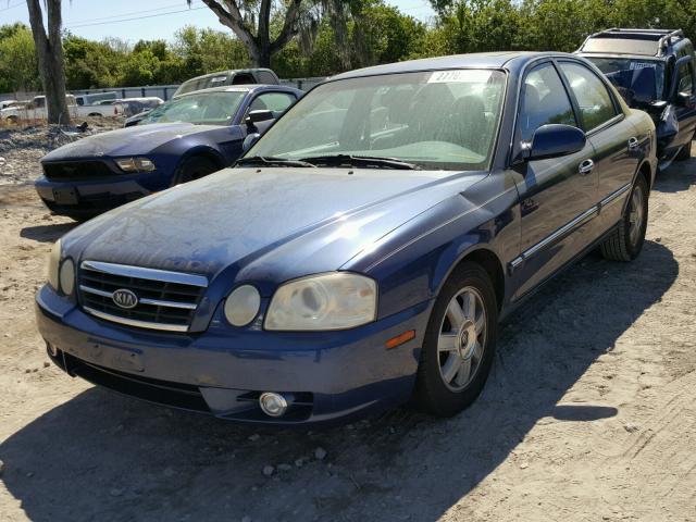 KNAGD126455402024 - 2005 KIA OPTIMA LX BLUE photo 2