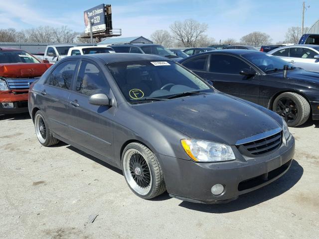 KNAFE121155123031 - 2005 KIA NEW SPECTR GRAY photo 1