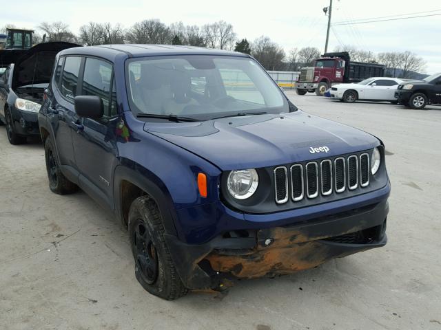 ZACCJBAT8GPD32142 - 2016 JEEP RENEGADE S BLUE photo 1