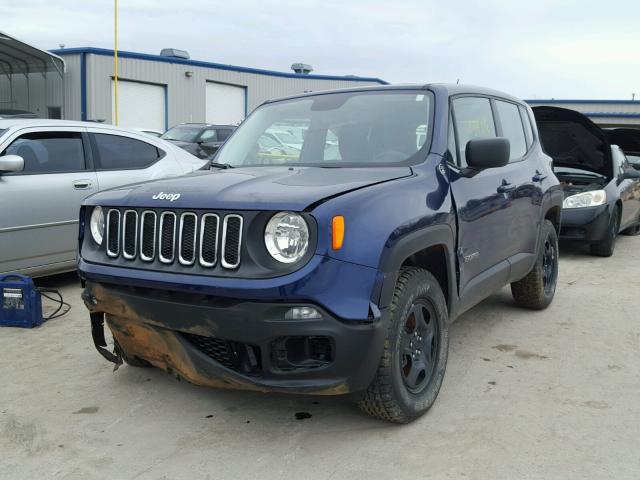 ZACCJBAT8GPD32142 - 2016 JEEP RENEGADE S BLUE photo 2