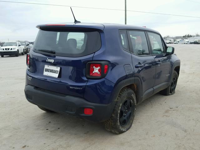 ZACCJBAT8GPD32142 - 2016 JEEP RENEGADE S BLUE photo 4