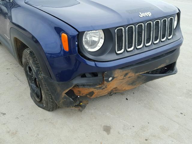 ZACCJBAT8GPD32142 - 2016 JEEP RENEGADE S BLUE photo 9