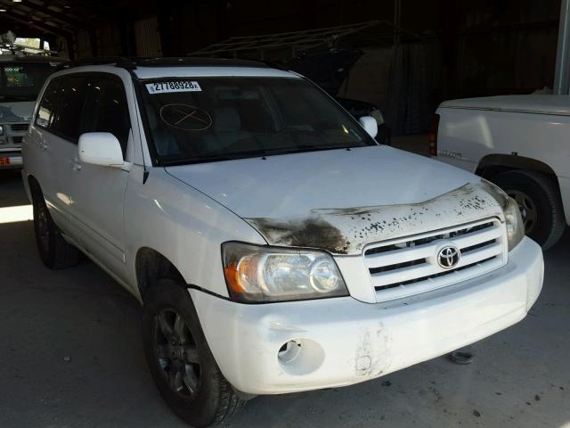 JTEGD21A440074819 - 2004 TOYOTA HIGHLANDER WHITE photo 1