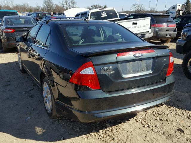 3FAHP0HA6AR238972 - 2010 FORD FUSION SE BLACK photo 3