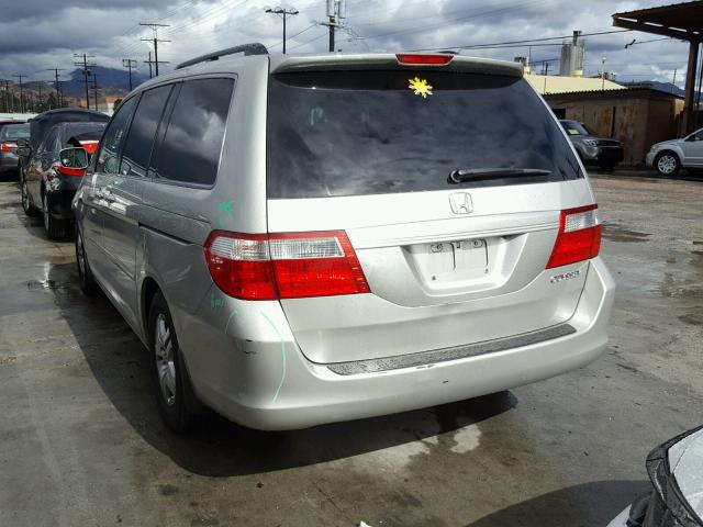 5FNRL38715B027234 - 2005 HONDA ODYSSEY EX GRAY photo 3