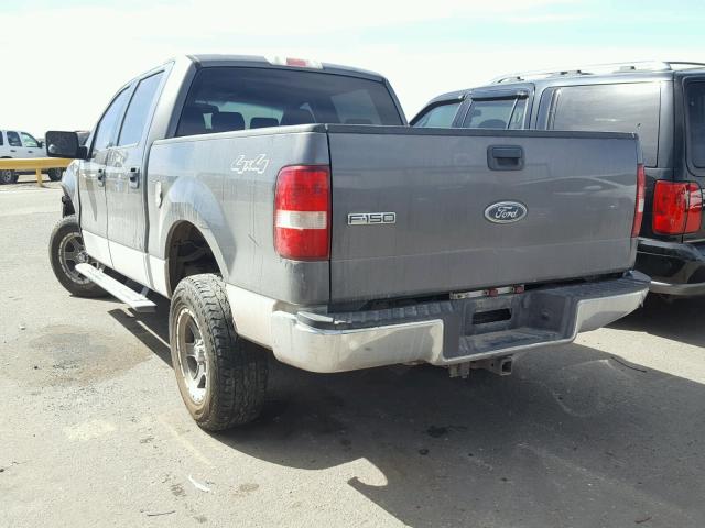 1FTPW14525FA27293 - 2005 FORD F150 SUPER GRAY photo 3