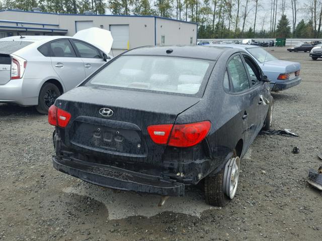 KMHDU46D07U176617 - 2007 HYUNDAI ELANTRA GL BLACK photo 4