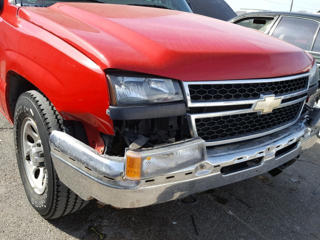 3GCEC14X46G225102 - 2006 CHEVROLET SILVERADO RED photo 9