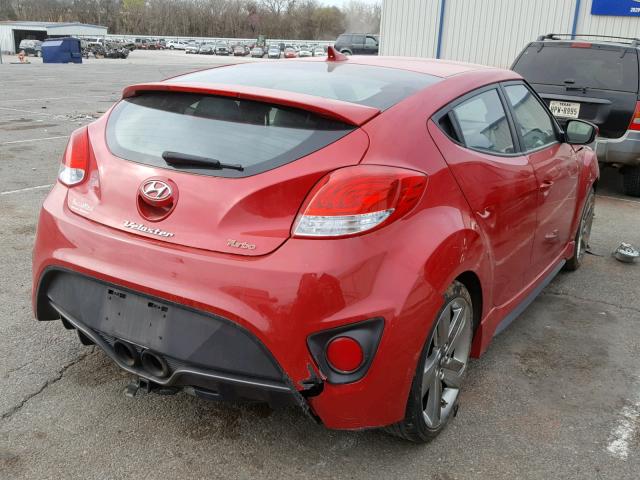 KMHTC6AE8FU239049 - 2015 HYUNDAI VELOSTER T RED photo 4