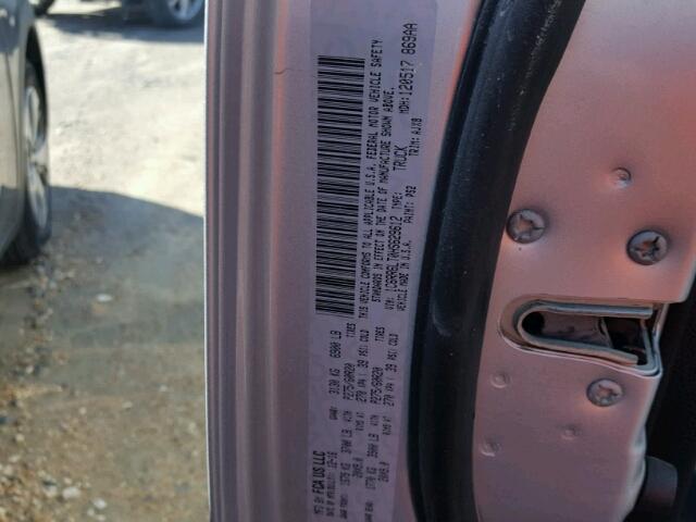 1C6RR6LT0HS629612 - 2017 RAM 1500 SLT ვერცხლისფერი ფოტო 10