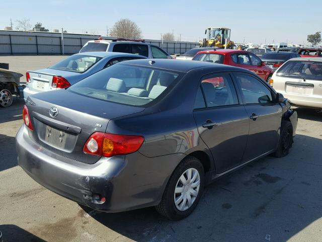 1NXBU4EE6AZ340154 - 2010 TOYOTA COROLLA BA GRAY photo 4