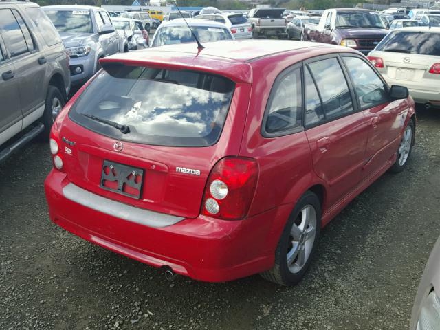 JM1BJ246131214851 - 2003 MAZDA PROTEGE PR RED photo 4