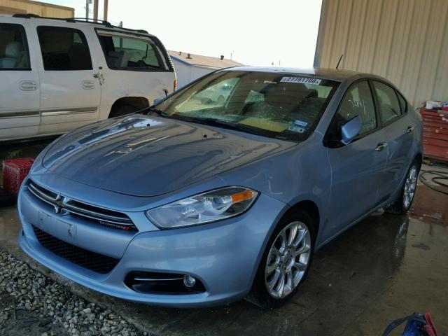 1C3CDFCH6DD184255 - 2013 DODGE DART LIMIT BLUE photo 2