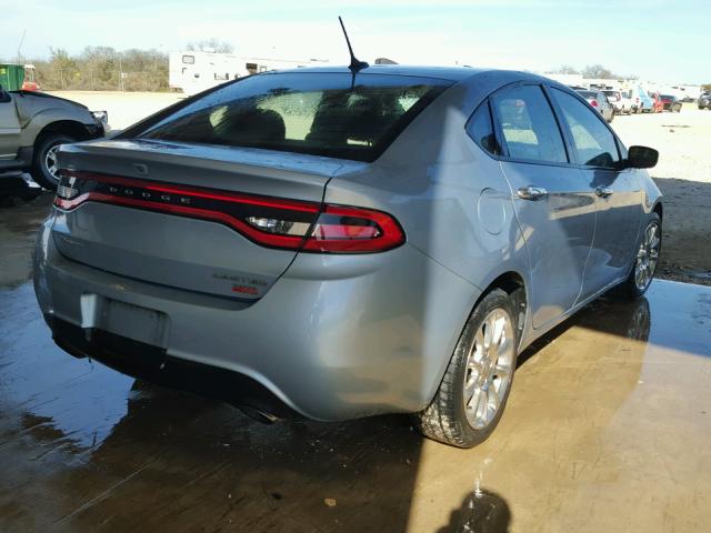 1C3CDFCH6DD184255 - 2013 DODGE DART LIMIT BLUE photo 4