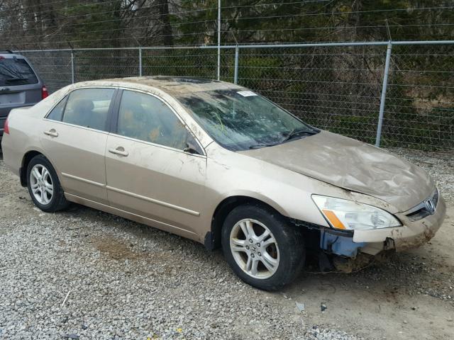 1HGCM56717A139935 - 2007 HONDA ACCORD EX GOLD photo 1