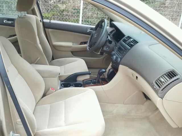 1HGCM56717A139935 - 2007 HONDA ACCORD EX GOLD photo 5