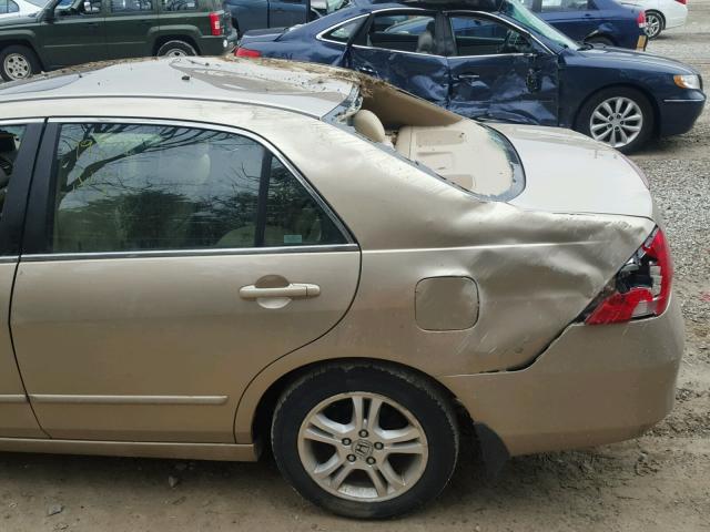 1HGCM56717A139935 - 2007 HONDA ACCORD EX GOLD photo 9