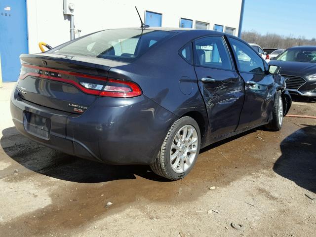 1C3CDFCB6ED682470 - 2014 DODGE DART LIMIT BLUE photo 4