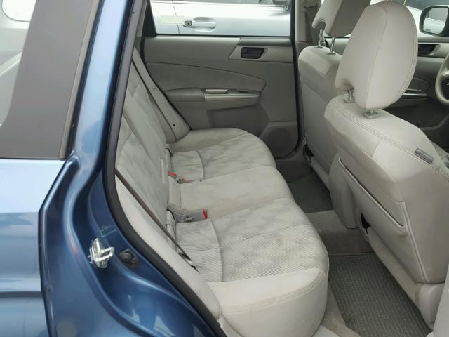 JF2SH6AC1AH761878 - 2010 SUBARU FORESTER 2 BLUE photo 6
