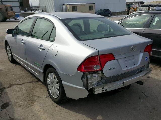 1HGFA46527L000044 - 2007 HONDA CIVIC GX SILVER photo 3