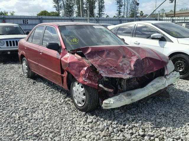 JM1BJ222510421858 - 2001 MAZDA PROTEGE DX MAROON photo 1