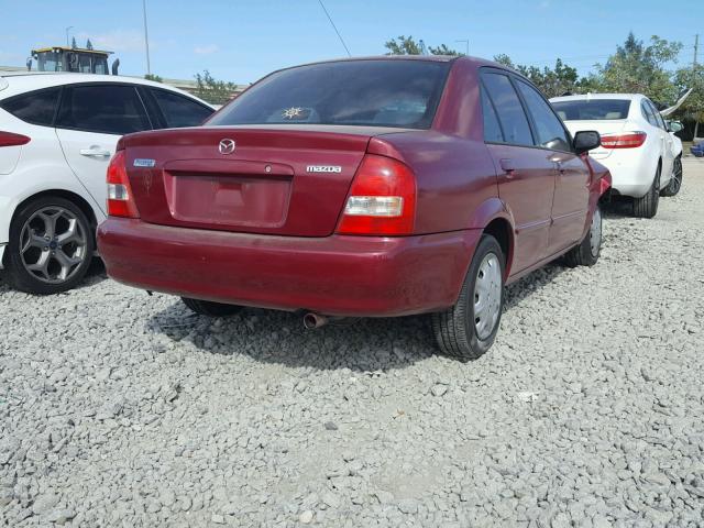 JM1BJ222510421858 - 2001 MAZDA PROTEGE DX MAROON photo 4