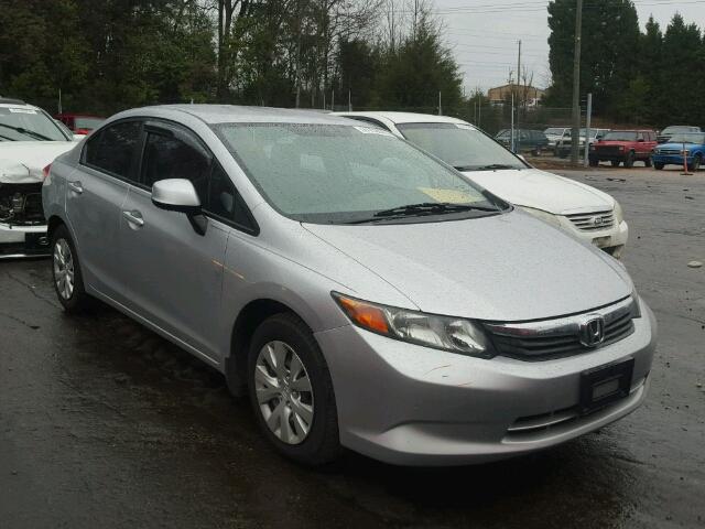 19XFB2E52CE066839 - 2012 HONDA CIVIC LX SILVER photo 1