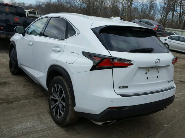 JTJBARBZ5G2077237 - 2016 LEXUS NX 200T WHITE photo 3