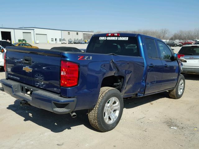 1GCVKREC0JZ122569 - 2018 CHEVROLET SILVERADO BLUE photo 4